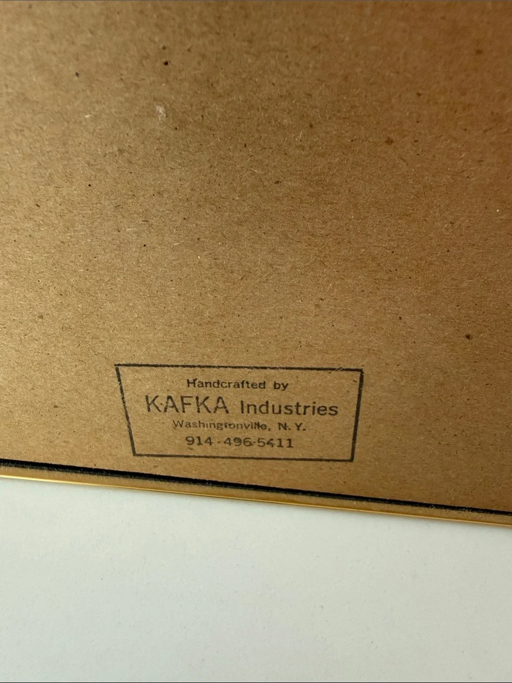 Vintage 1980s Kafka Industries Gold Foil Rose Etching Wall Art Print #2610